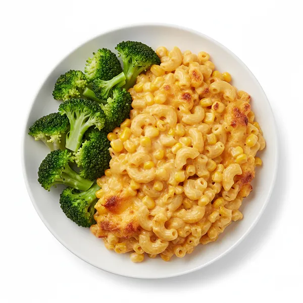Creamy Corn and Macaroni Casserole with Broccoli